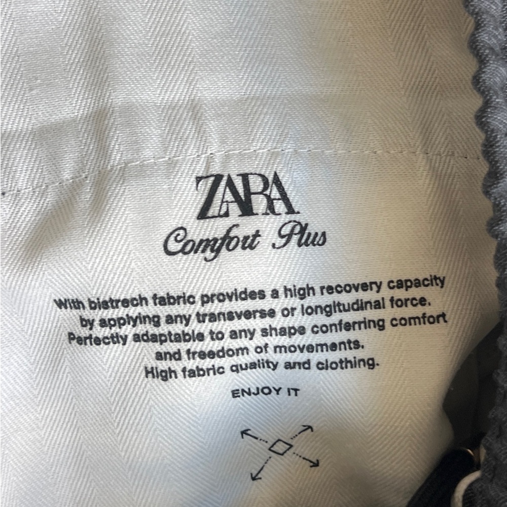 Zara Men’s XL Dress Pants Bundle Black & Gray Comfort Plus Drawstring Trousers - Picture 4 of 4